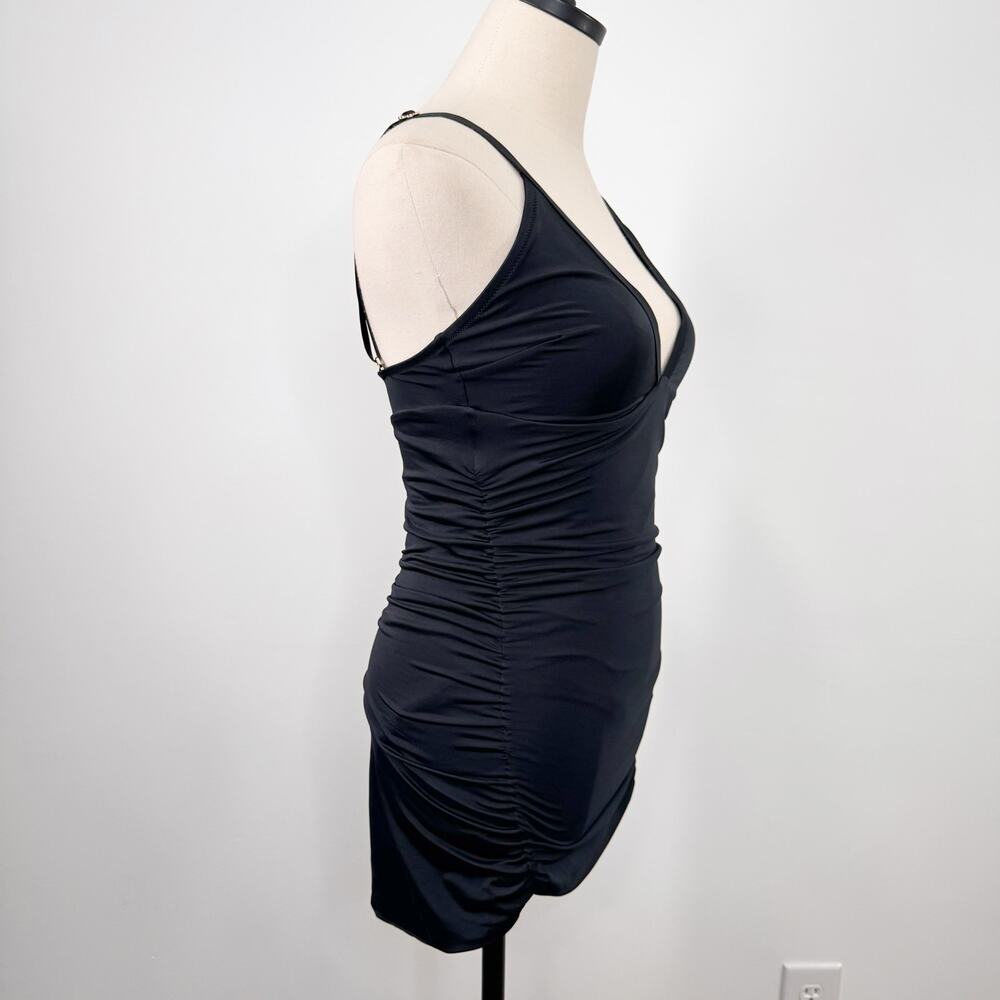 HAH We Are Hot As Hell It Suits U 1 Piece Swimsuit Black Swimdress Vacay Size M - Picture 4 of 11
